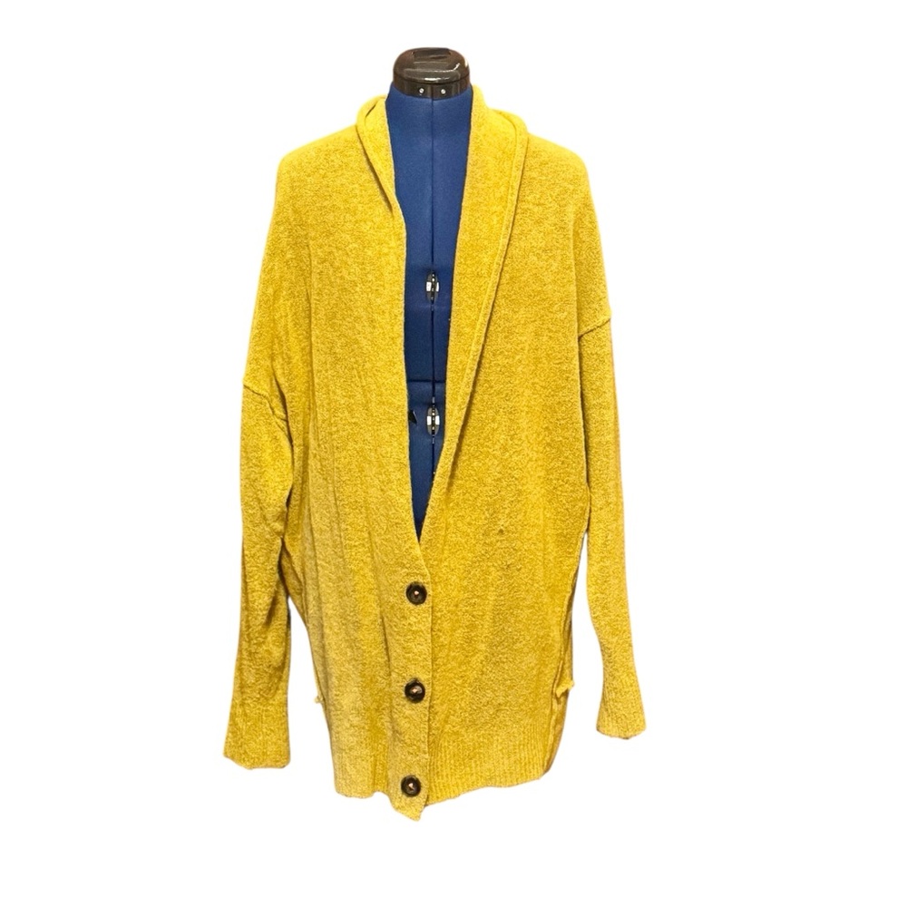 Free People Mustard Yellow Cardigan Cozy and Comfy Excellent Condition Sz Medium